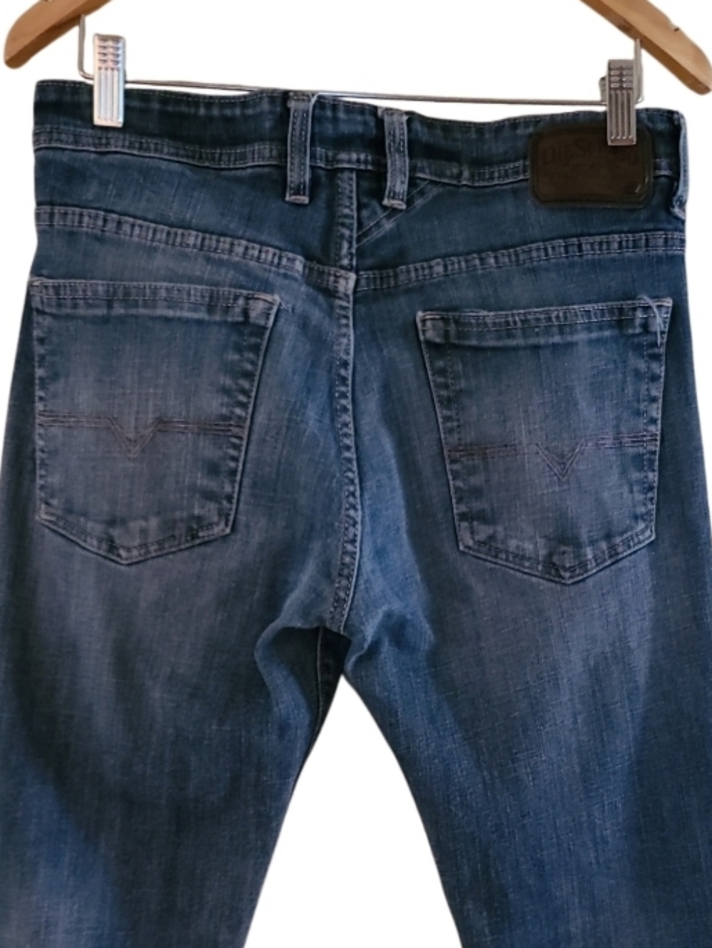 Diesel Co D-Strukt Slim Straight Leg Jeans Medium Dark Wash Fade Made In Italy - Picture 9 of 16